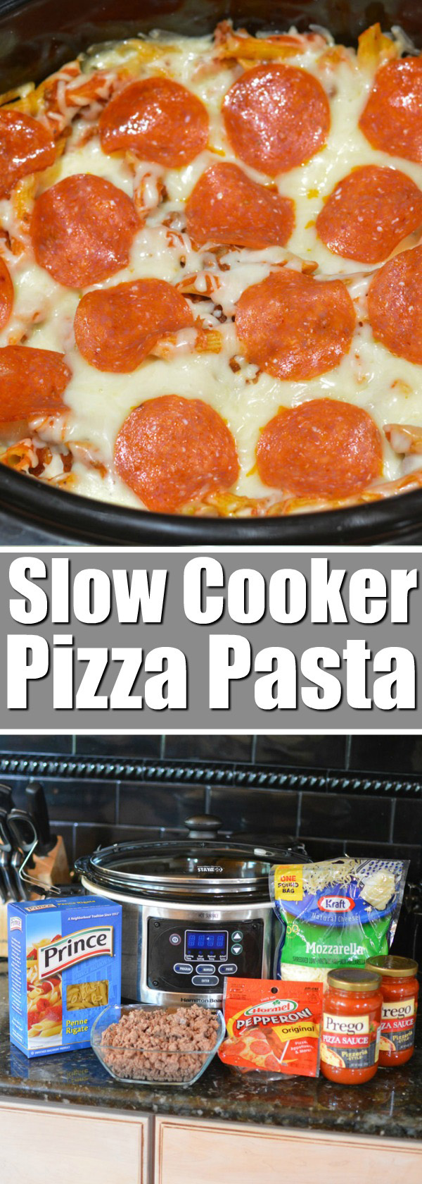 slow cooker pizza casserole
