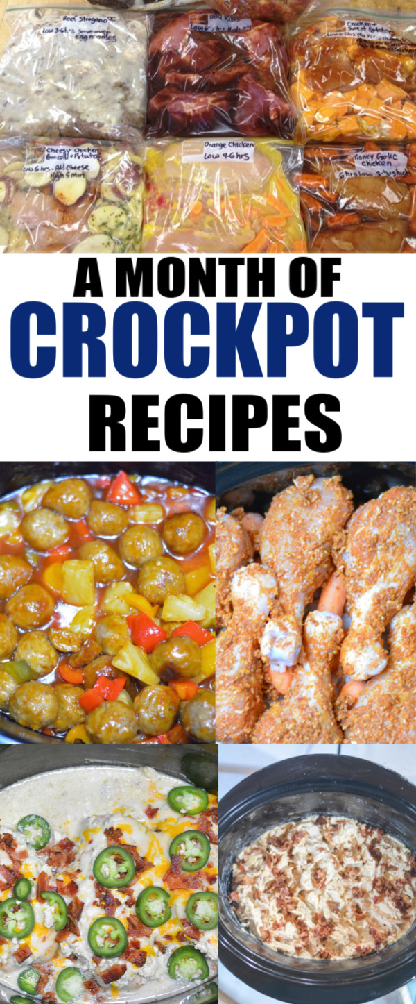 month of crockpot meals