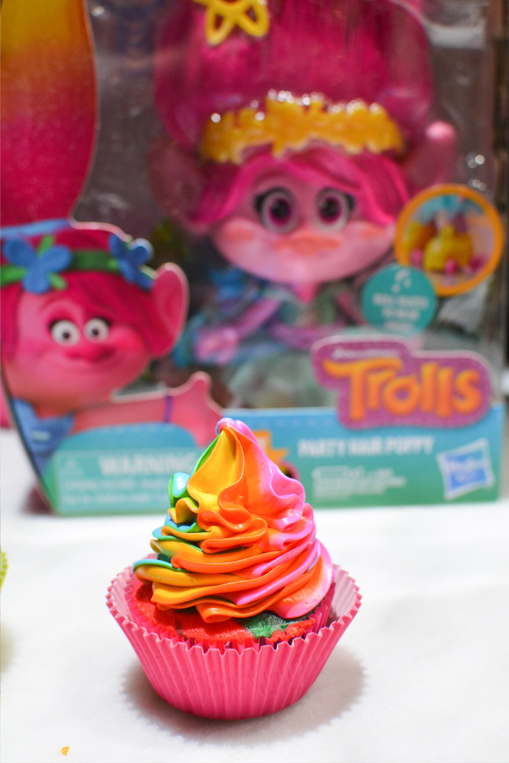 trolls birthday cupcakes