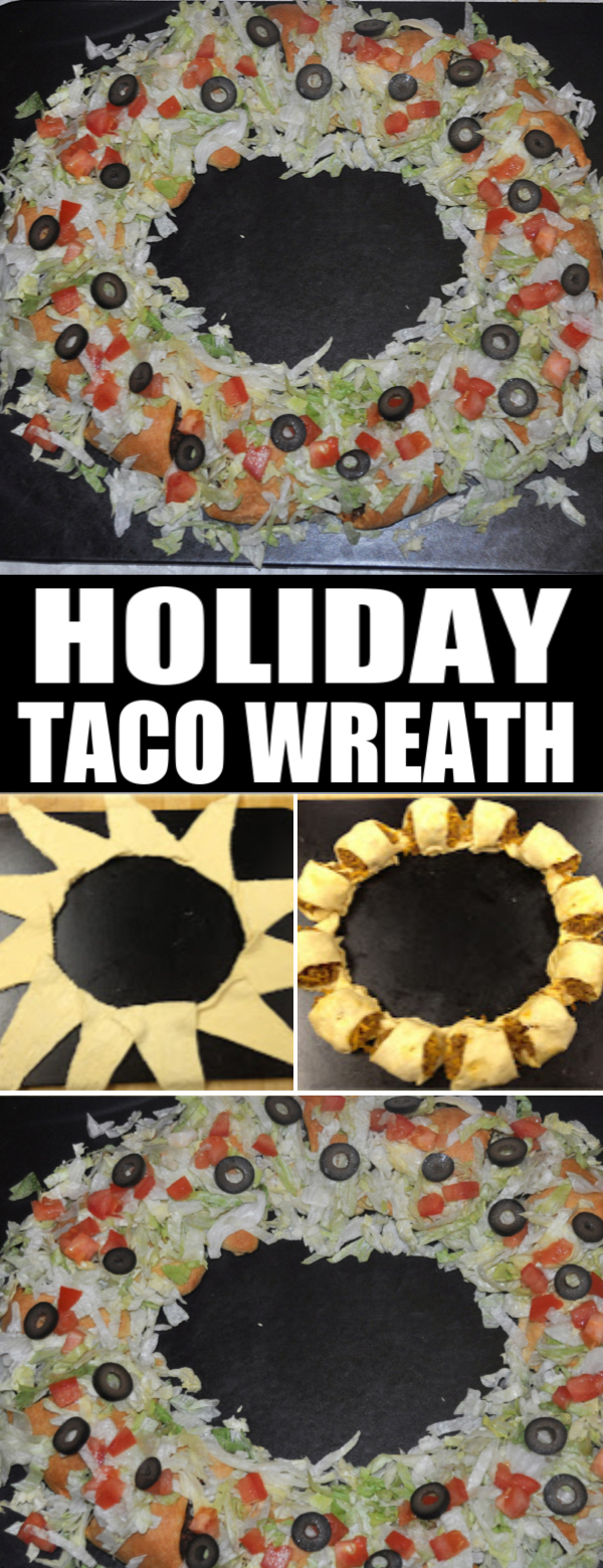 taco wreath holiday appetizer