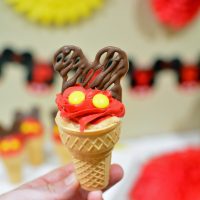 Mickey Mouse chocolate cupcake toppers