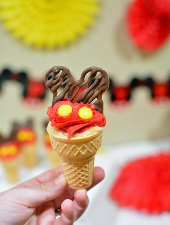 Mickey Mouse chocolate cupcake toppers