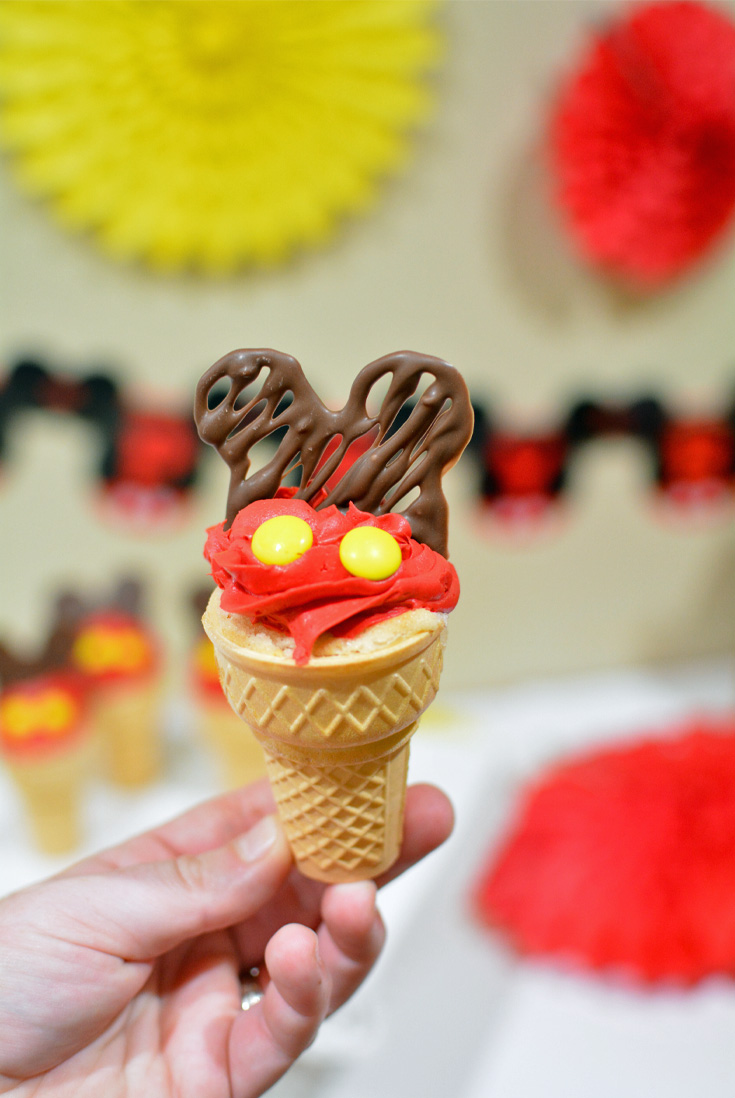 Mickey Mouse chocolate cupcake toppers