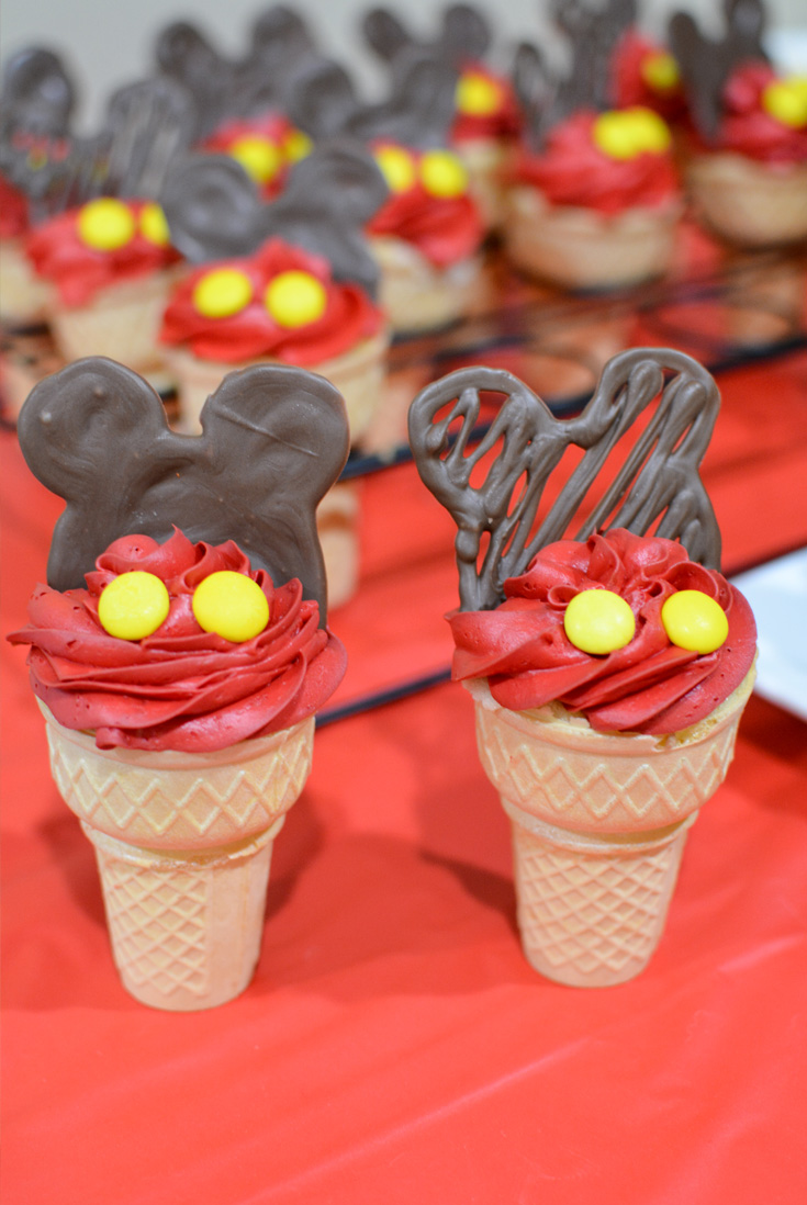 mickey mouse cupcake cones