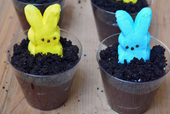 Easter Dirt Cake in individual cups