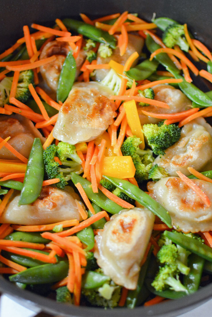 Vegan Stir Fry With Dumplings