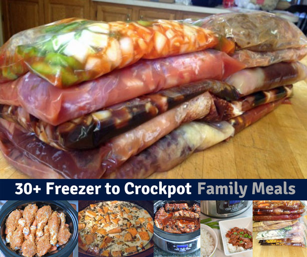 30 freezer to crockpot family meals