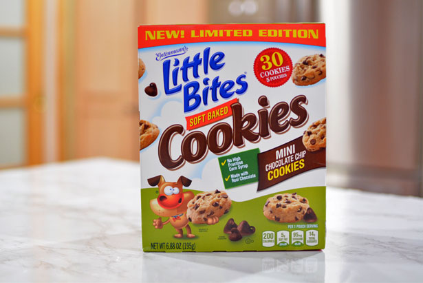 Box of Entenmann's Little Bites Mini Chocolate Chip Cookies