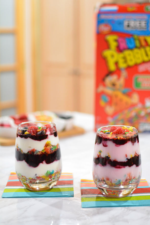Fruity PEBBLES yogurt parfait