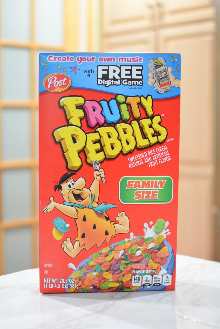 box of Fruity PEBBLES 