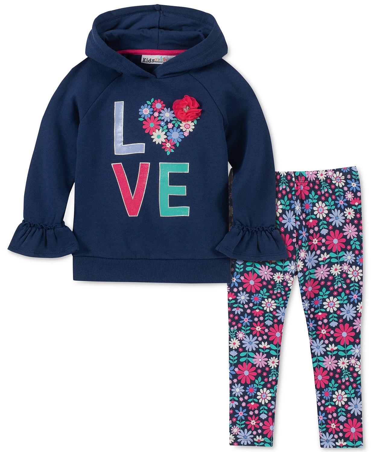 Love Hoodie & Floral-Print Leggings