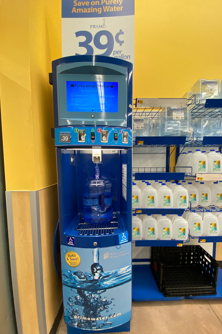Filling 5-gallon bottle at Primo Refill Station