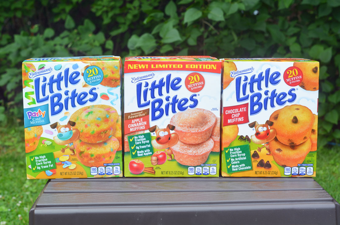 3 boxes of Entenmann’s Little Bites snacks