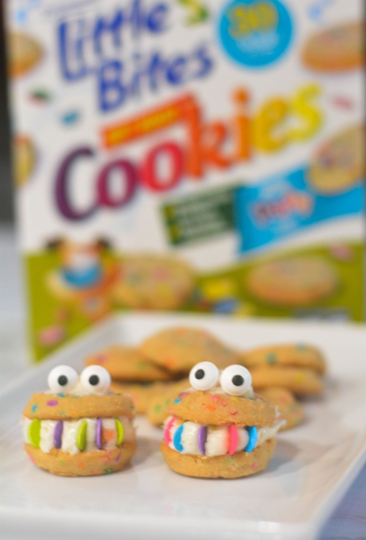 Monster Cookies with 2 Cookies and Frosting