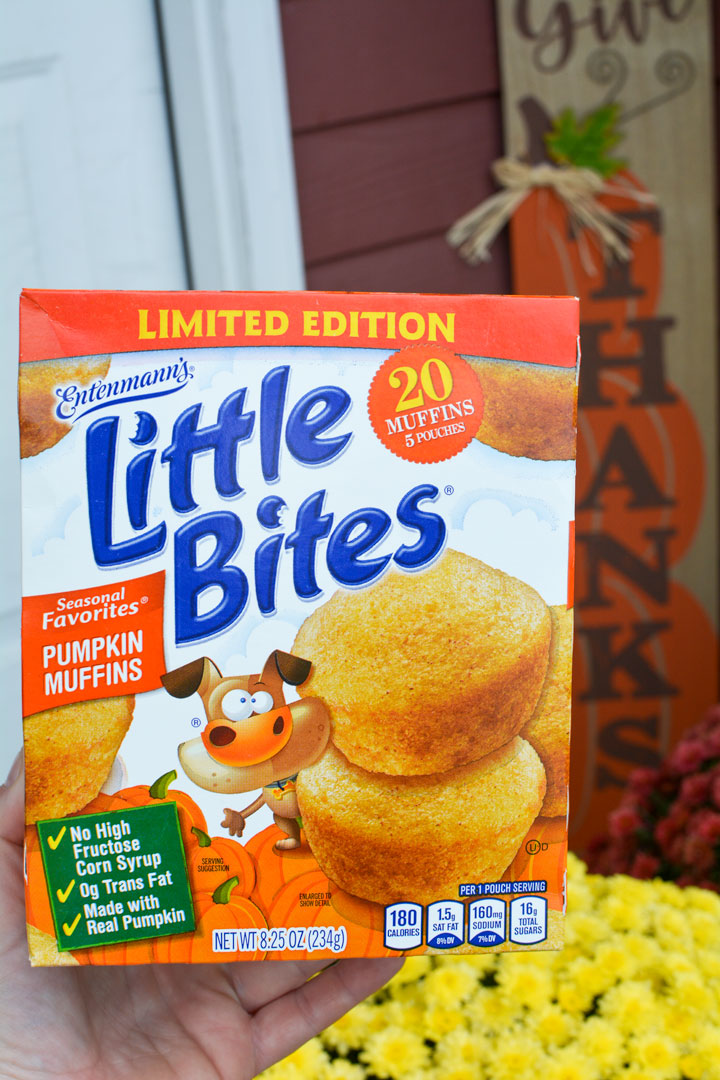 little bites pumpkin muffins box