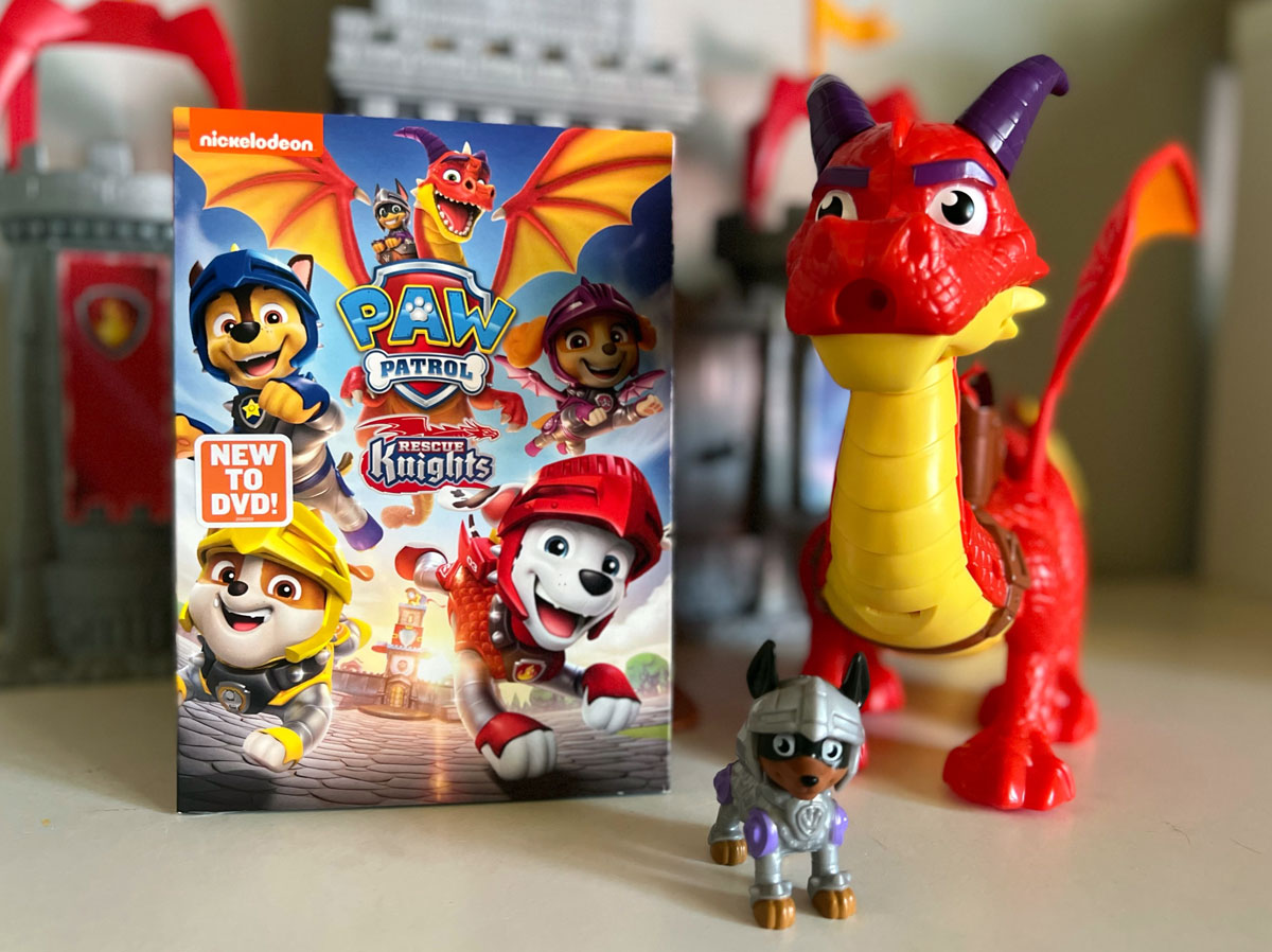 Paw Patrol Rescue Knights DVD and Rescue Knight toys