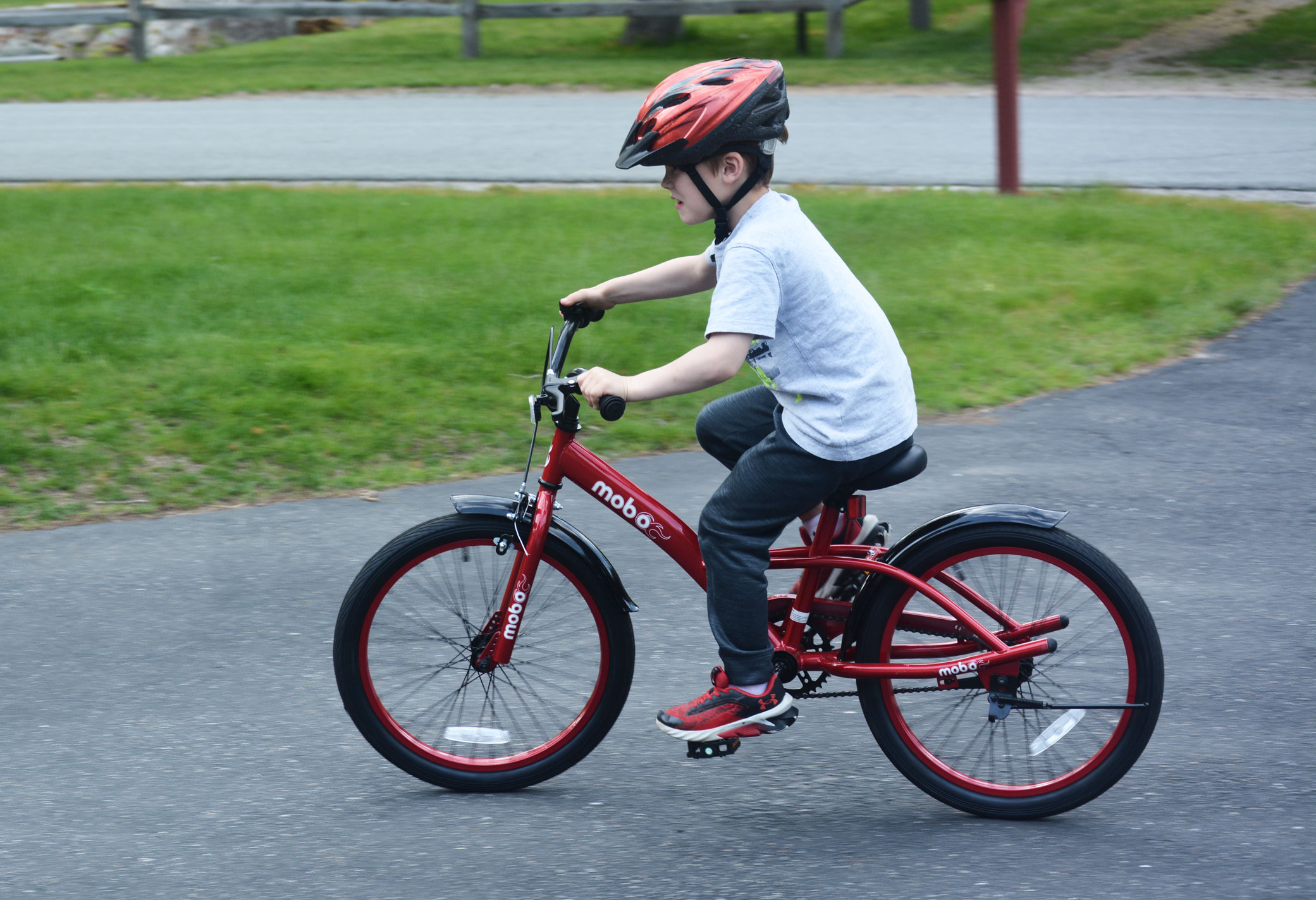 6 year old riding bike