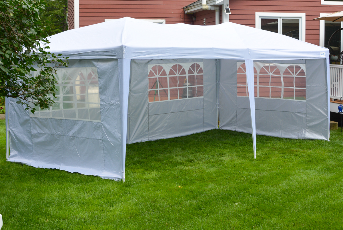 Quictent 10' x 20' Pop up Canopy with Sidewalls in white